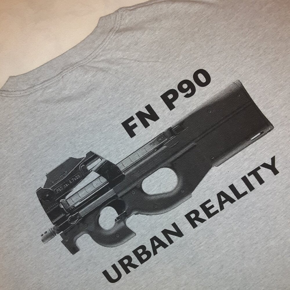 FN P90 "Urban Reality" * Sz 3X * Chest: 55" * EUC * FNH USA * Heather Gray